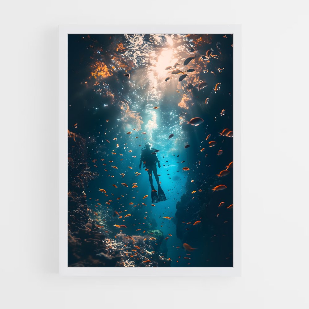 Poster World de aquatics – affiche Plongeon depuis une plateforme (vue 3)